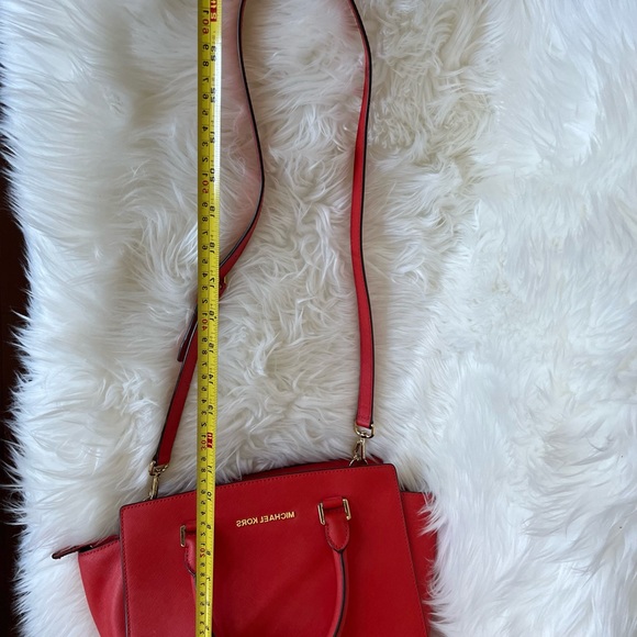 Gently used Michael Kors  Medium Selma Bag, Red.  Minimal signs of wear. - Picture 8 of 8